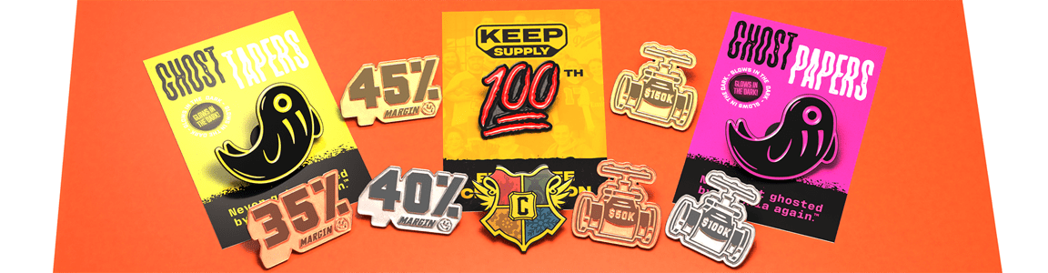 How Keep Supply Uses Custom Pins to Mark Milestones and Build Brand Identity